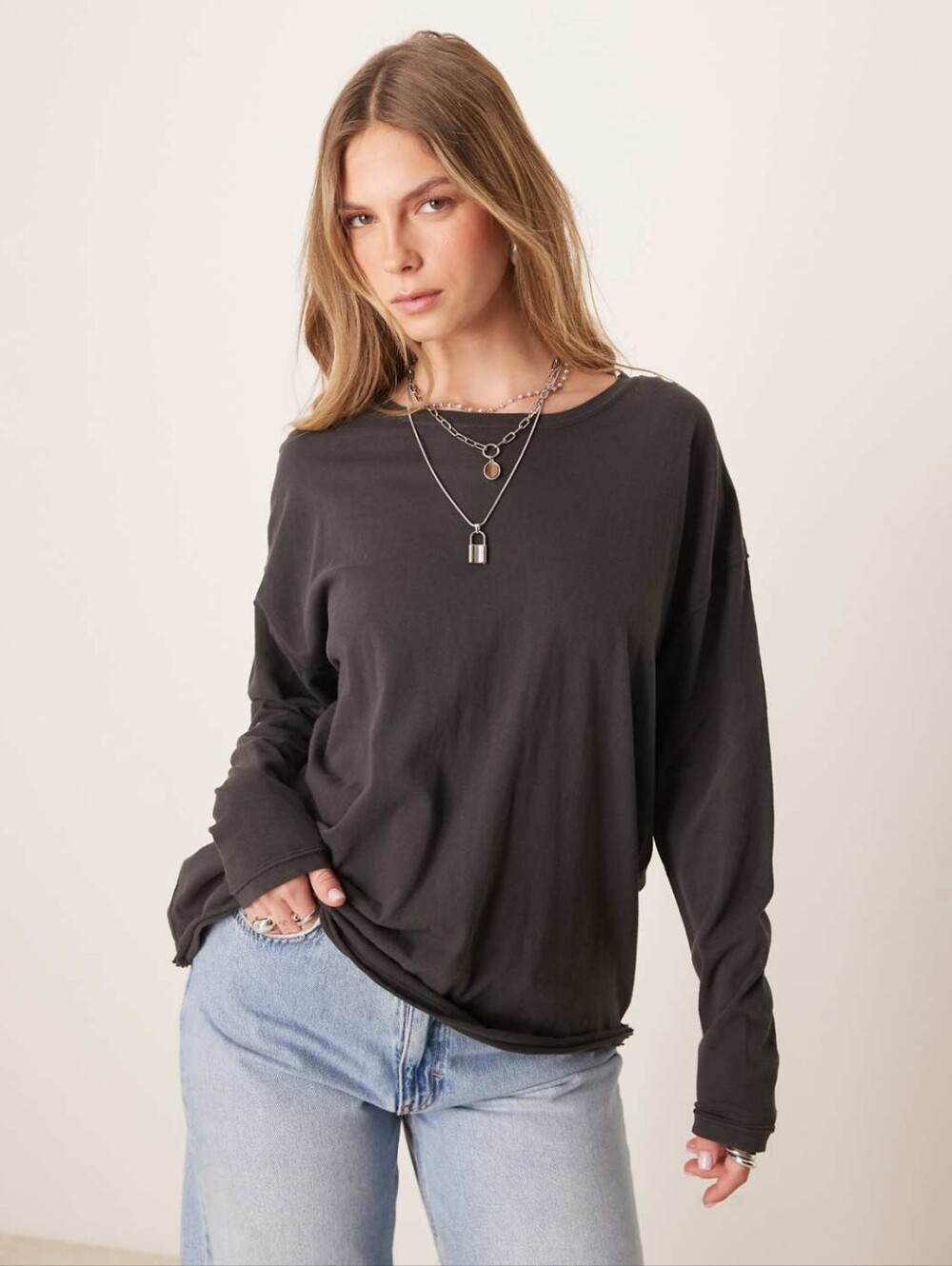 We The Free Nina Long-Sleeve Tee, Size Medium